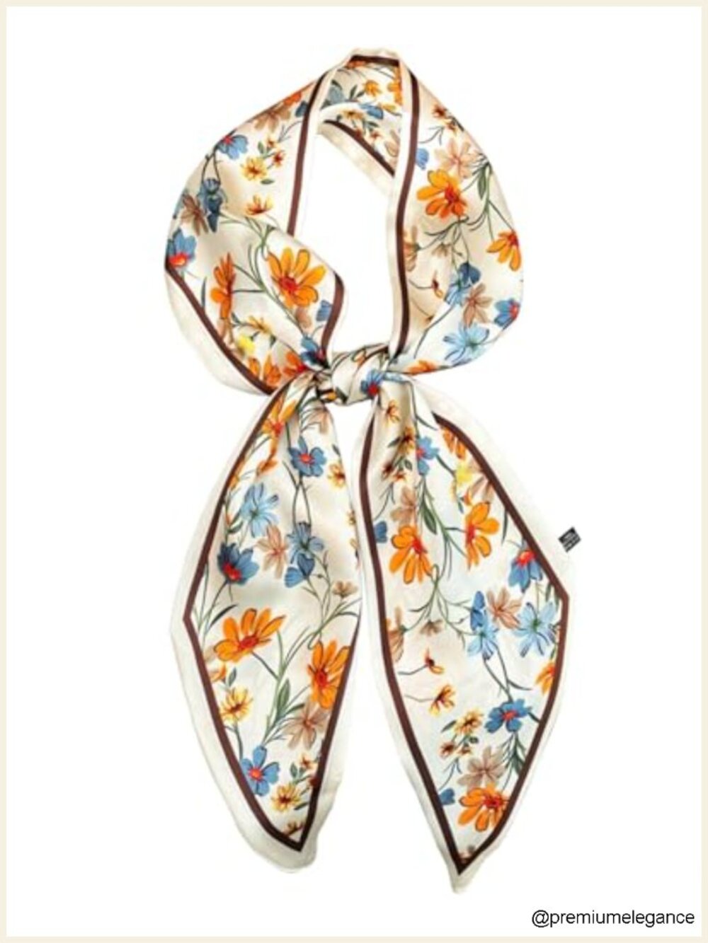 Silky Fashion Scarf Women Headband Hair Ribbon Purse Bag Scarf